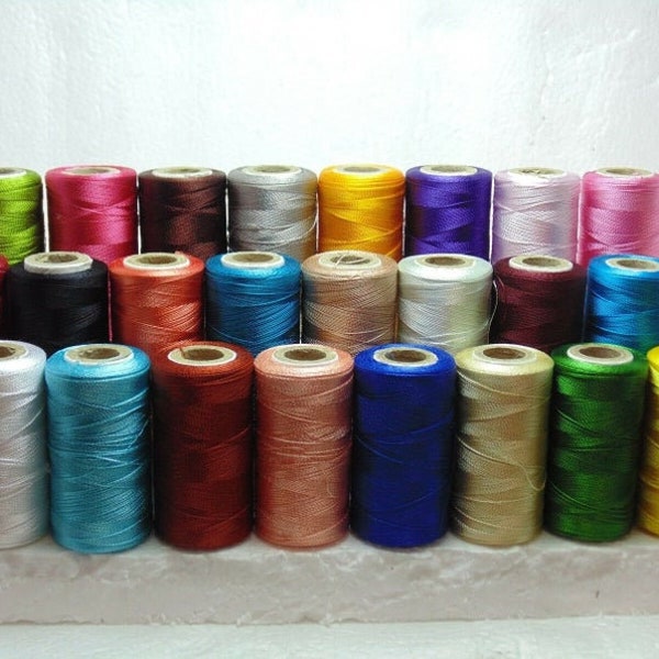 Wholesale Spools 100% Silk Spools Sewing Thread All Purpose Thread Set 800yards Various Colors Thread Spool Silk Spools Indian FREE SHIPPING