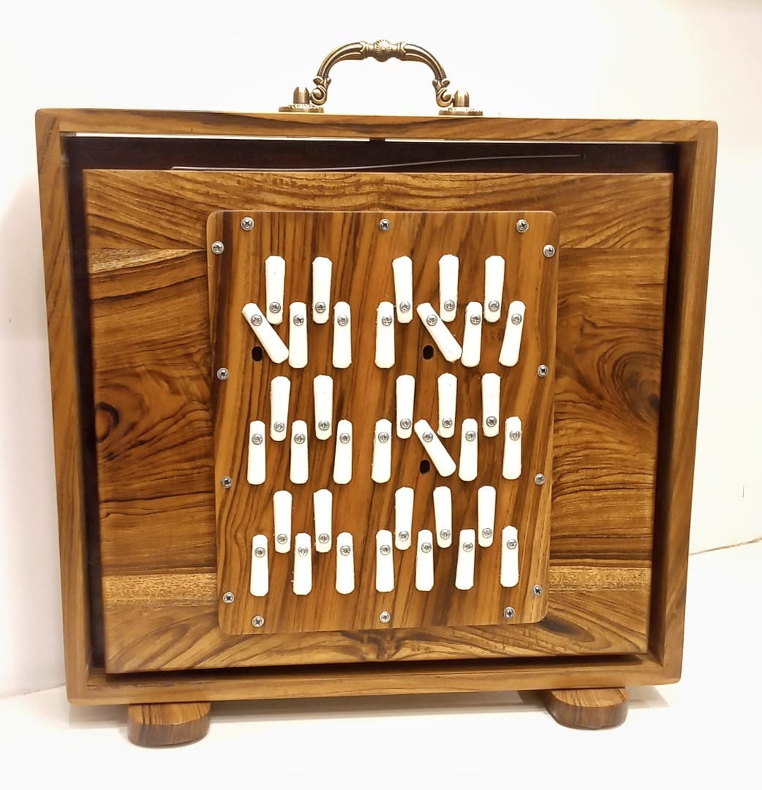 Large 36 Keys Shruti Box, With 3 Octave Pure Teak Wood Sur Pete With