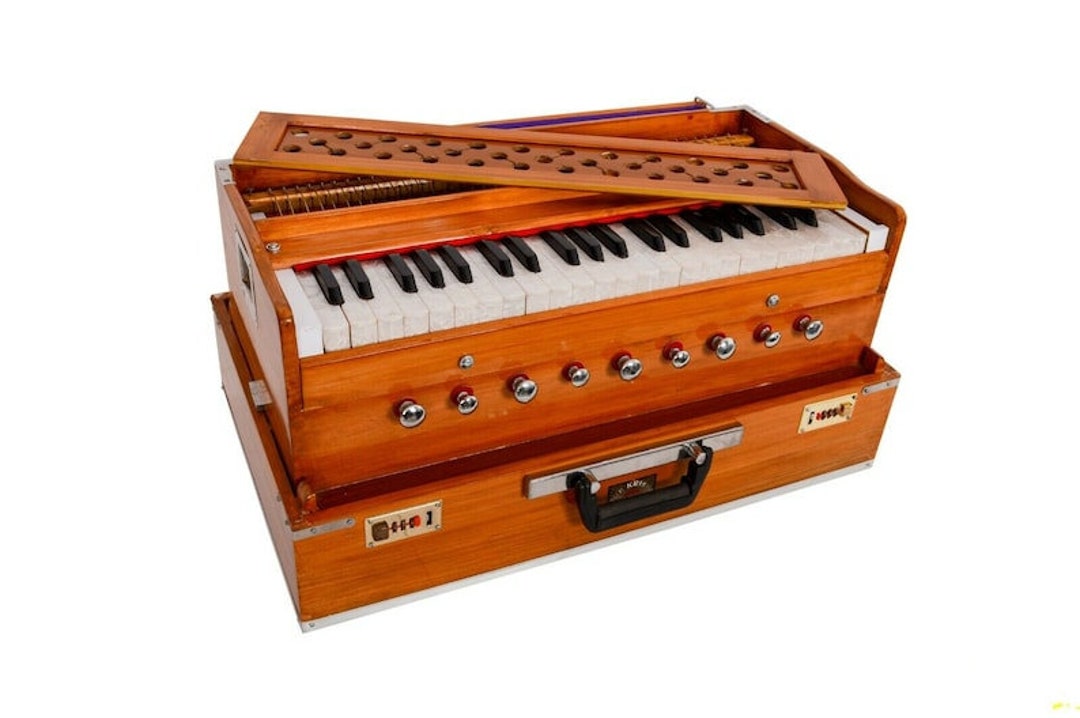 Teak Wood Harmonium Traveler Portable Folding Type by Kaayna Musicals 9