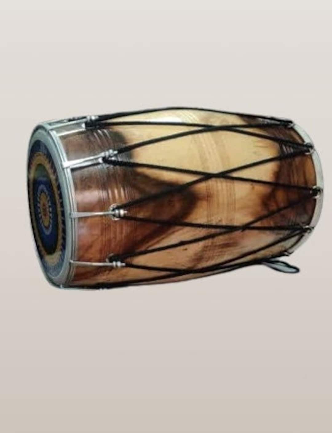 Mango Wood Dhol, Natural Barrel Shaped Dhol , Padded Bag, Beaters ...