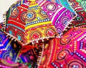 Wholesale Lots PC Indian Umbrellas Parasol Decorative Sun Wholesale Umbrella Wedding Parasols Vintage Decor Handmade Embroidered Traditional