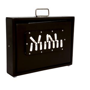 Black Color Shruti Box Teak Wood Large Size (15" X 10" X 3") Inches 440Hz & 432Hz Sur Peti With foam Bag, For Bhajan, Kirtan, Yoga, Chant