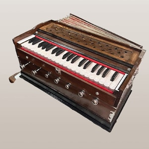 Handmade Wooden   Standard Harmonium 3.1/4 Octave 7 Stopper Harmonium with Bag , Indian Instruments Export Quality Product (Made in INDIA)