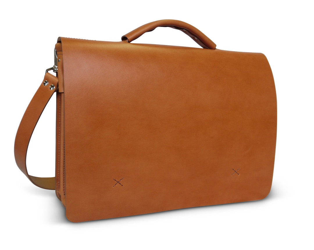 Personalized Leather Briefcase for Men, Brown Leather Briefcase