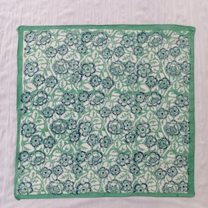 Best Seller Indian Bandana/Block Print/ Handmade/Hand Block Print Scarf/Natural Dyed Color/Organic Color/Organic Cotton Gauze/Gift for Women
