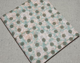 Vintage-Inspired Block Print Cotton Fabric| Fabric buy yards | Dress making running loose fabric |  Vibrant Patterns for Home Crafts, Gift