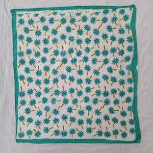Best Seller Indian Bandana/Block Print/ Handmade/Hand Block Print Scarf/Natural Dyed Color/Organic Color/Organic Cotton Gauze/Gift for Women