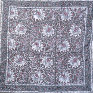 Best Seller Indian Bandana/Block Print/ Handmade/Hand Block Print Scarf/Natural Dyed Color/Organic Color/Organic Cotton Gauze/Gift for Women