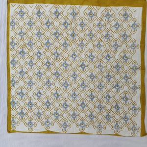 Best Seller Indian Bandana/Block Print/ Handmade/Hand Block Print Scarf/Natural Dyed Color/Organic Color/Organic Cotton Gauze/Gift for Women