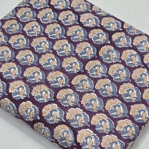 Organic Cotton Block Print Fabric | Fabric buy yards | Eco-Friendly, Natural color Print fabric | Perfect for Sewing, Quilting, and Crafts