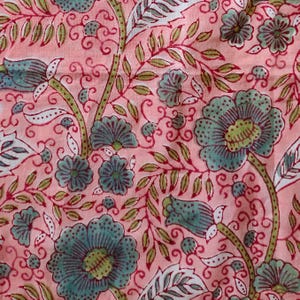 Indian Hand Block Print cotton fabric- Fabric By Yards-100% Pure Cotton Fabric-Handmade fabric For Dress Making, Sewing, Crafting, Clothing