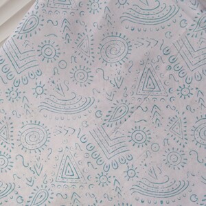 Sanganeri Print Block Print Fabric 100% Cotton Indian Fabric, Hand Printed Natural Vegetable Dye Soft Cotton Woman Dress Fabric By Yard