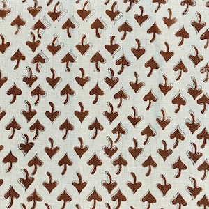 Handloom Linen Fabric-Hand block print-Indian Pure Linen Fabric-best for Upholstery, cushion cover, sofa/chair cover, Curtains, Home Decor
