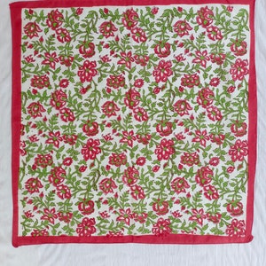 Best Seller Indian Bandana/Block Print/ Handmade/Hand Block Print Scarf/Natural Dyed Color/Organic Color/Organic Cotton Gauze/Gift for Women