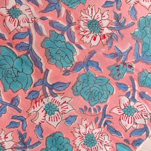 Hand Block Print Fabric, Indian cotton, Hand stamped print, by the yard, Indian Fabric, Peace Block Print Fabric, sewing and quilting fabric