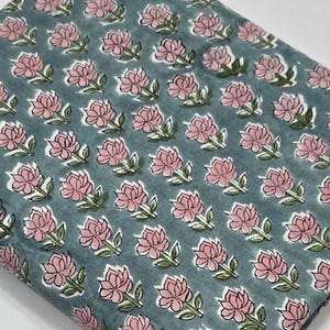 Traditional Hand block print fabric-Cotton loose fabric-cotton Voile fabric-Hand-dyed eco-friendly soft cotton-Fabric for Sewing, Crafting
#Hand Block Print fabric
#Hand Made print fabric
#Flower print cotton
#Indian cotton print
#Grey Print cotton