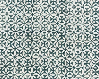 Tela de lino tejida a mano - Estampado en bloque a mano - Lino puro indio - Tejido grueso para fundas de almohada - Tapicería con estampado en bloque - Mantel