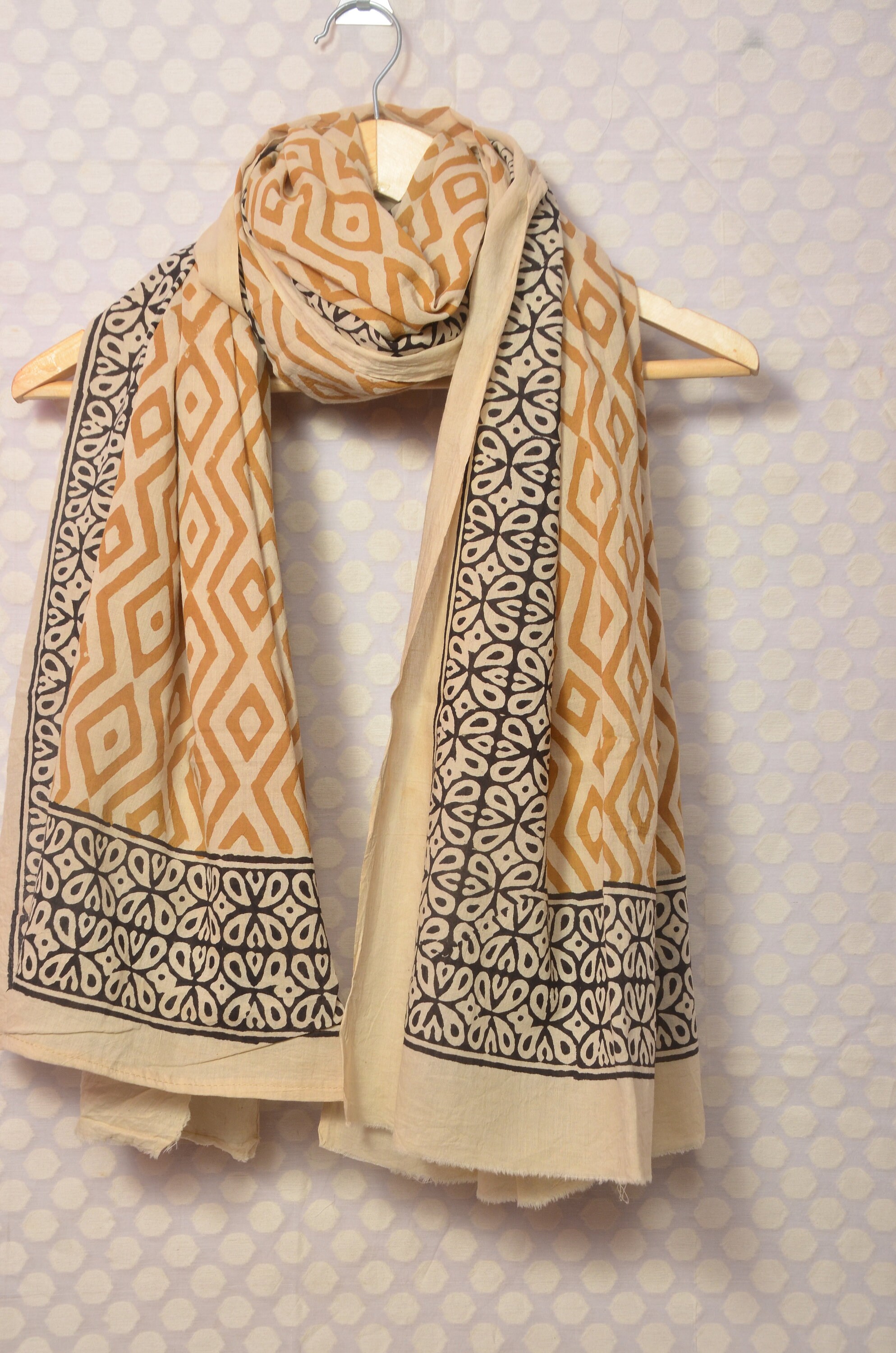 Hand Block Print Scarves Indian Cotton Sarong Decorative Etsy