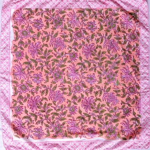 Best Seller Indian Bandana-Block Print-Handmade Hand Block Print Scarf-Natural Dyed Color-Organic Color-Organic Cotton Gauze-Gift for Women