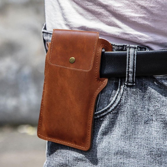Holster for Mobile Cell Phone Holster Leather Mobile Pouch Universal  Leather Case Waist Bag Mobile Phone Holder for Men and Women tan - Etsy