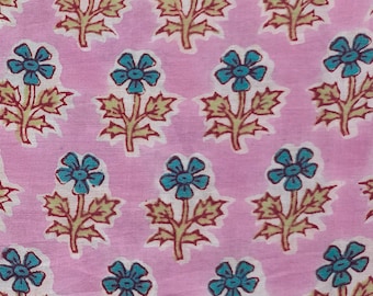 Tela de algodón puro, tela con estampado de bloques de flores, tela de confección de mujeres, algodón suave voile, servilletas de flores de sol, tela de costura verde