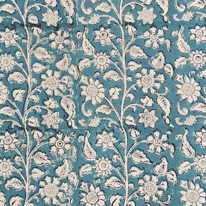 Handloom Linen Fabric-Hand block print-Indian Pure Linen Fabric-best for Upholstery, cushion cover, sofa/chair cover, Curtains, Home Decor