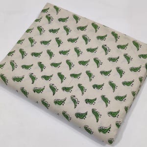 Tessuto tradizionale stampato a mano - Tessuto stampato a mano - Tessuto tagliato su misura - Tessuto in puro cotone per confezionare abiti, cucire, artigianato, tappezzeria