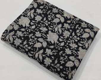 Richly designed Hand Block Print Fabric, Small floral Print Cotton Fabric, Fabric By The Yard-Modern Fabric for home decor, Pillow Cushion