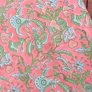 Indian Hand block print, floral print, soft cotton fabric, Fabric modern floral fabric Indian print fabric womens dress fabric