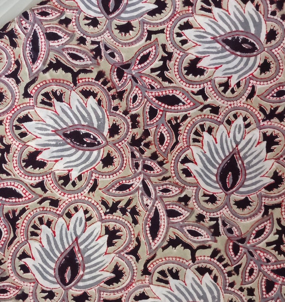 E-Tailor® Indian Ethnic 100% Cotton Voile Running Hand Block Print - Foto 5