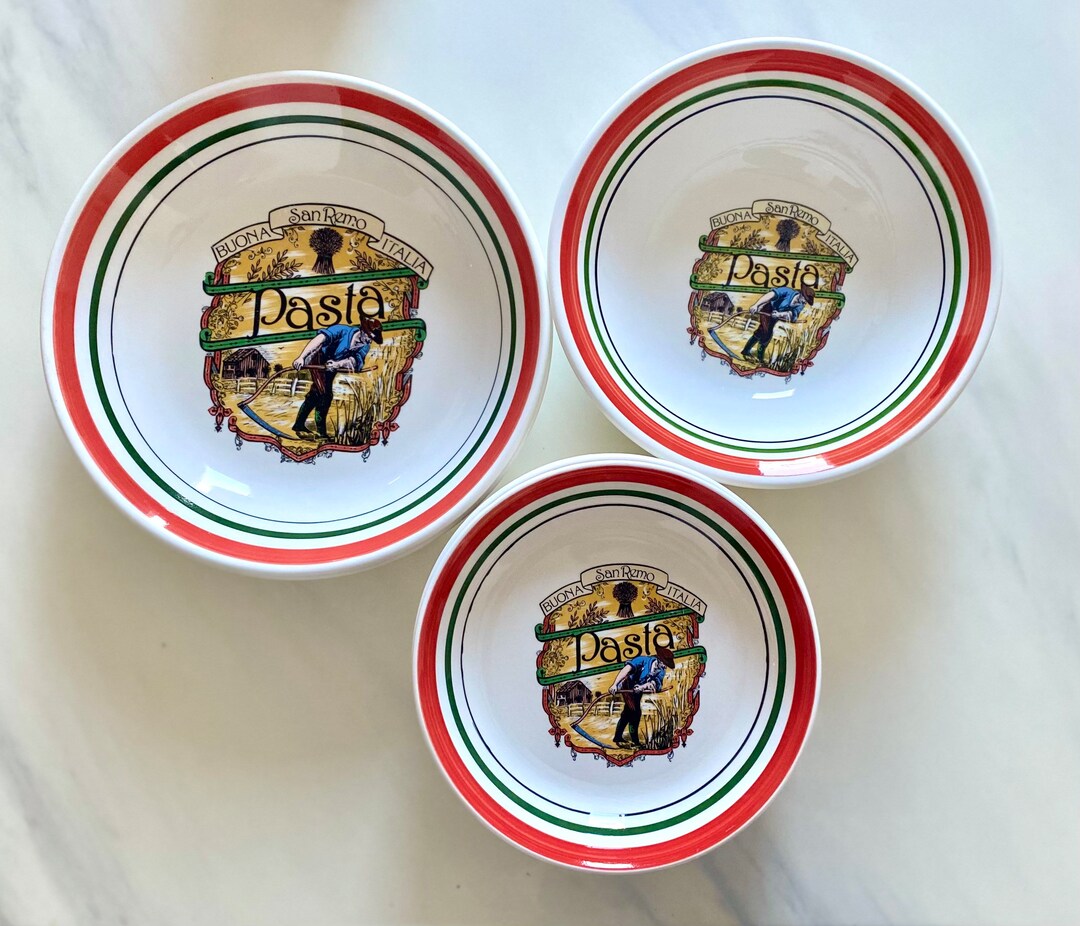 Himark Pasta Bowl Serving Set for 6 Made in Italy Etsy