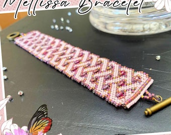 Mellissa bracelet, beading pattern PDF