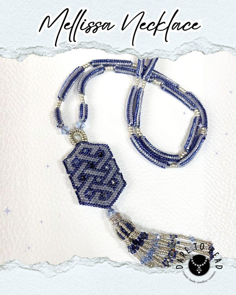 Mellissa Necklace, Beading pattern PDF image 1