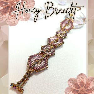 Honey Bracelet, PDF Beading pattern. beading tutorial