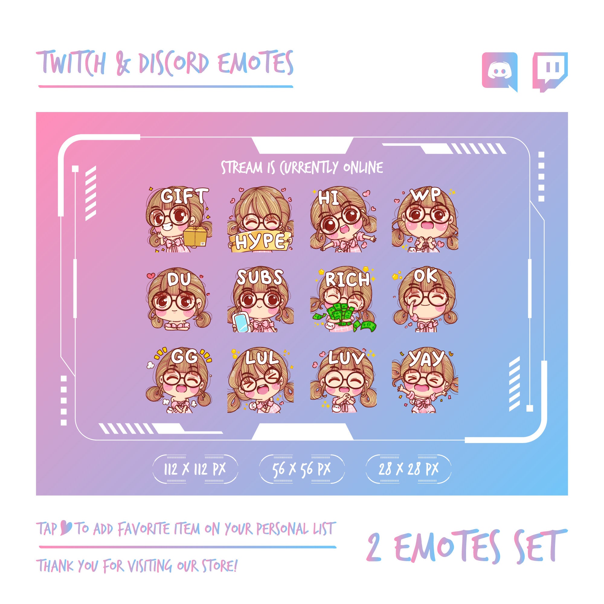 Cute Gaie Fille Twitch Emotes Porter Des Lunettes Robe Rose Etsy Canada Cute Gaie Fille Twitch Emotes Porter Des Lunettes Robe Rose Etsy Canada
