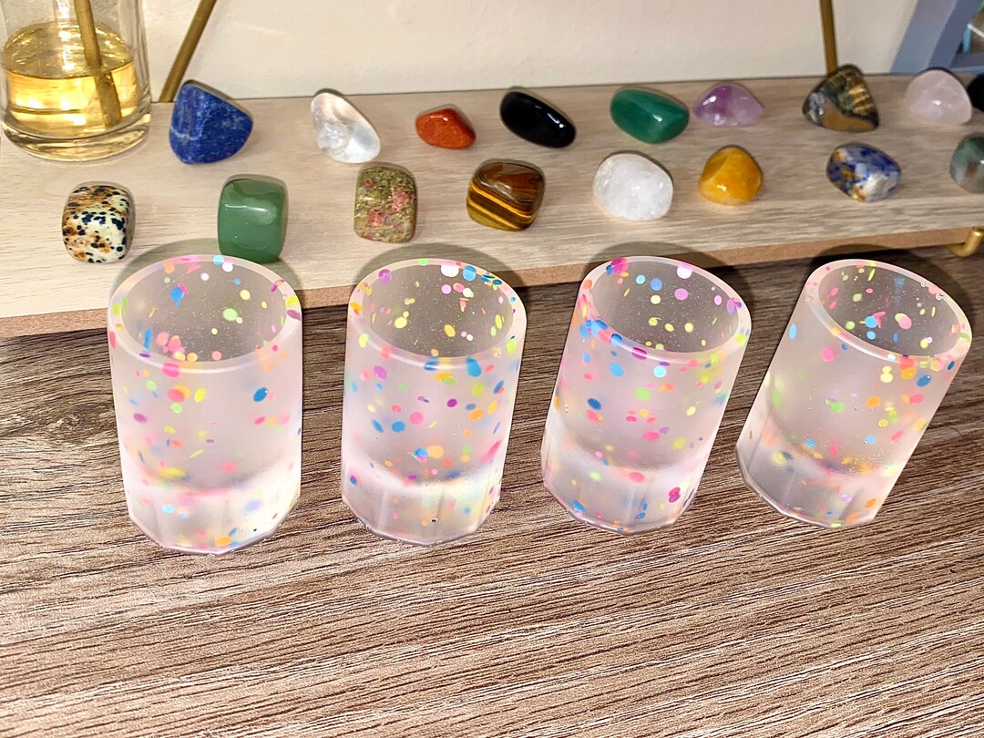 Confetti Shot Glass Set Set of 4 Fun Party Gifts Etsy