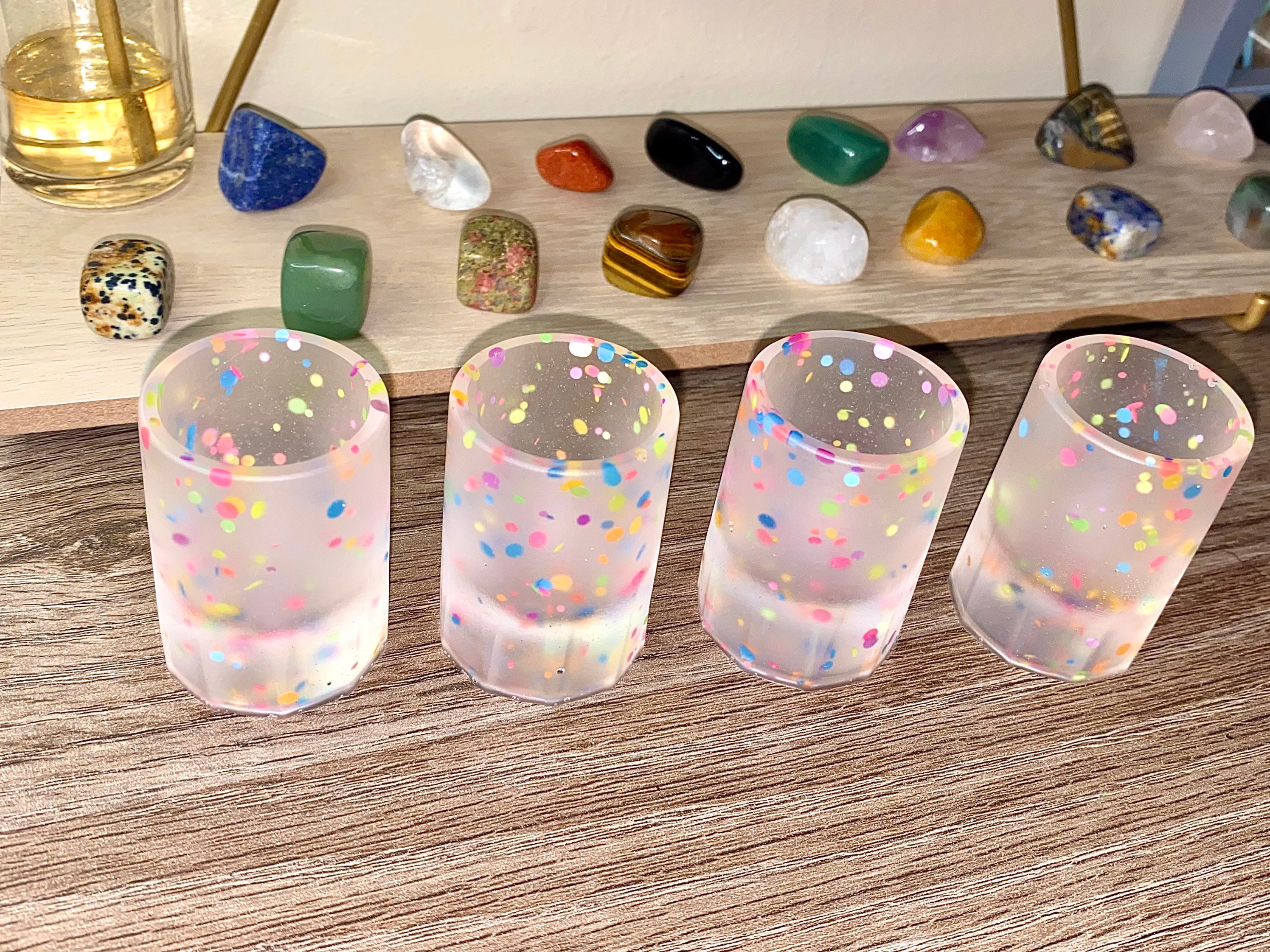 Confetti Shot Glass Set Set of 4 Fun Party Gifts Etsy