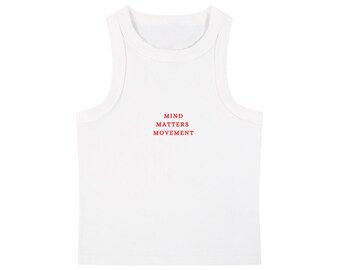 Mind Matters Movement — Apoyando la salud mental y las enfermedades crónicas. Camiseta sin mangas Snow Washed.