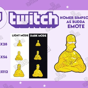 Twitch Emote: Homer Simpson as Budda image 1