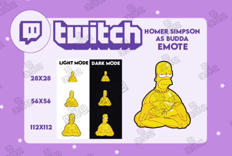 Twitch Emote: Homer Simpson as Budda image 1
