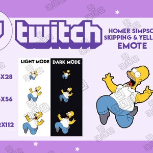 Twitch Emote: Homer Simpson Skipping Yelling image 1