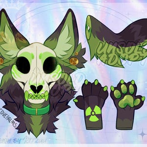 Skull Dog Premade Adopt! / Furry/Fursona Adoptable