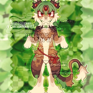 ¡Adopción de Clover Patch! // Diseño de personaje original (OC) furry/fursona adoptable