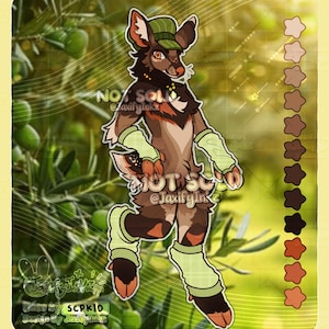 Lente Hert Furry Fursona Adoptief Digitaal Personage Ontwerp Voorgefabriceerd Personage OC