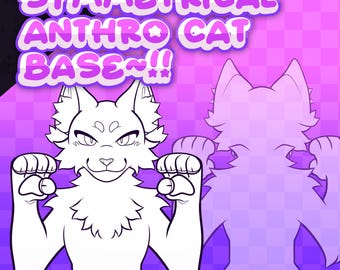 Symmetrische anthro kattenbasis ~!! || png
