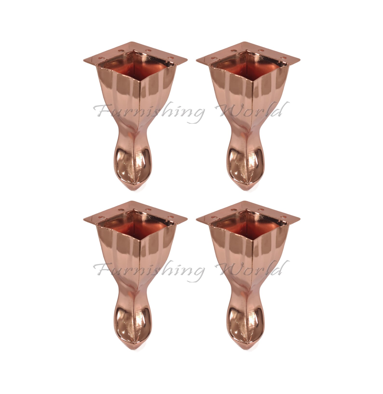 4 X Rose Gold Classic Metal Legs / Feet for FURNITURE Sofas Etsy UK