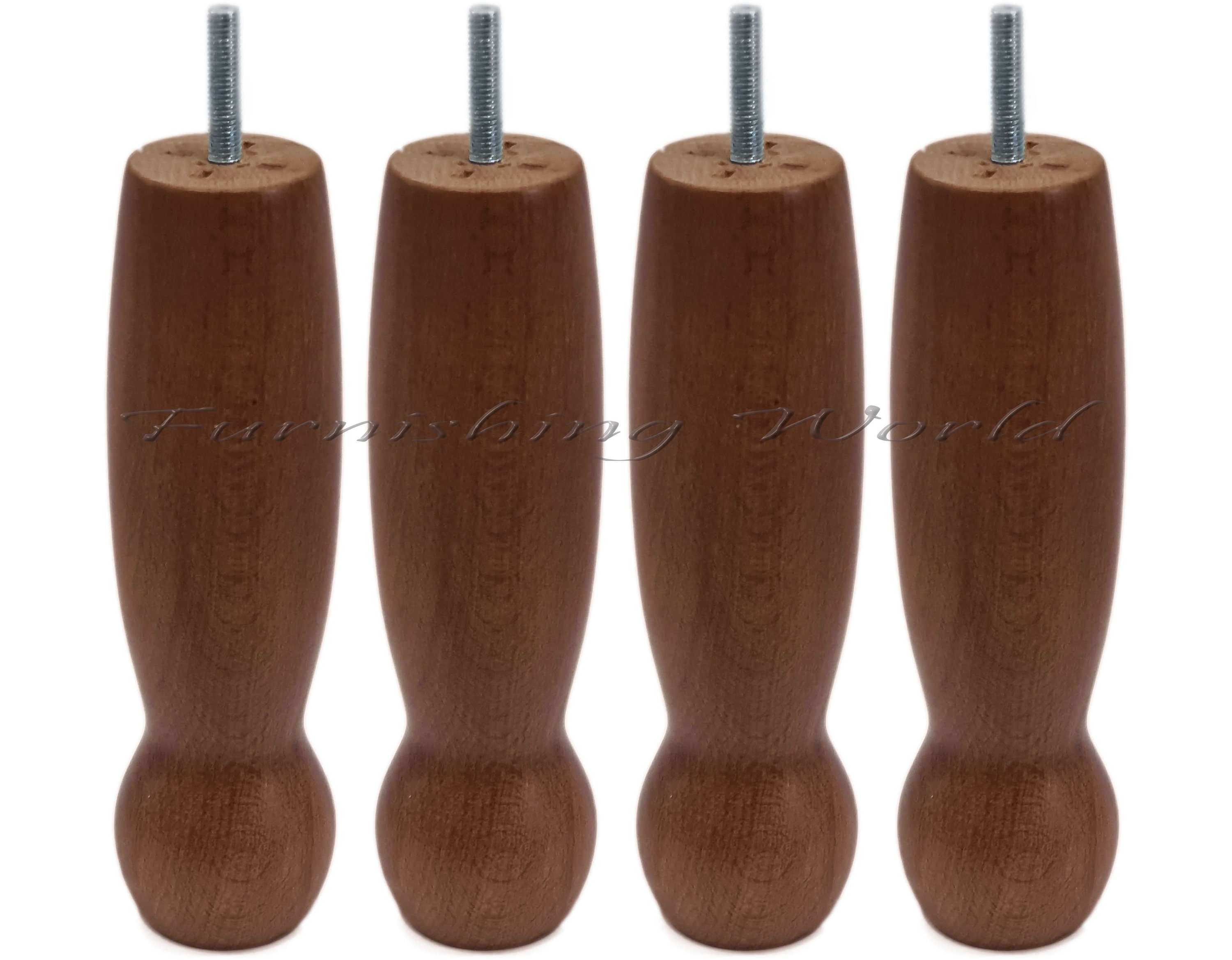 4x BROWN Wooden Furniture Feet Legs for Sofa Chairs Stool Etsy UK