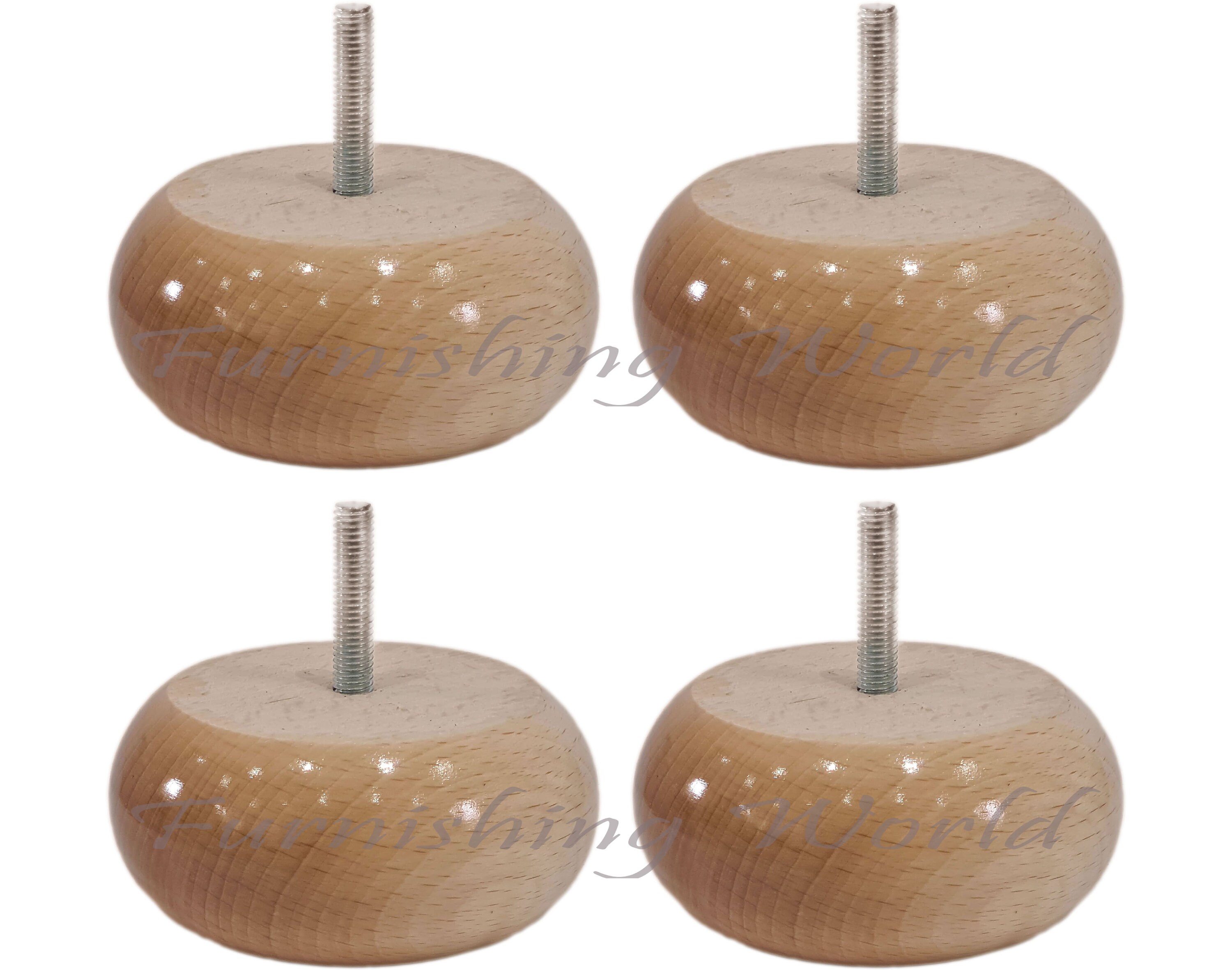 4x Natural Gloss Finish Wooden Furniture Feet Legs for Sofa Etsy UK
