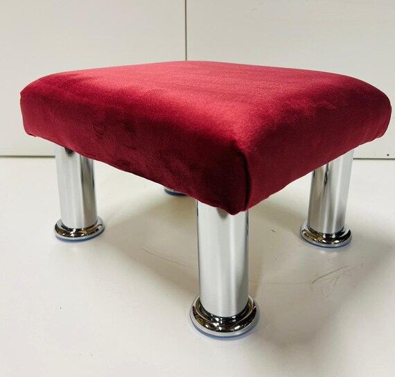 Footstool with chrome legs discount
