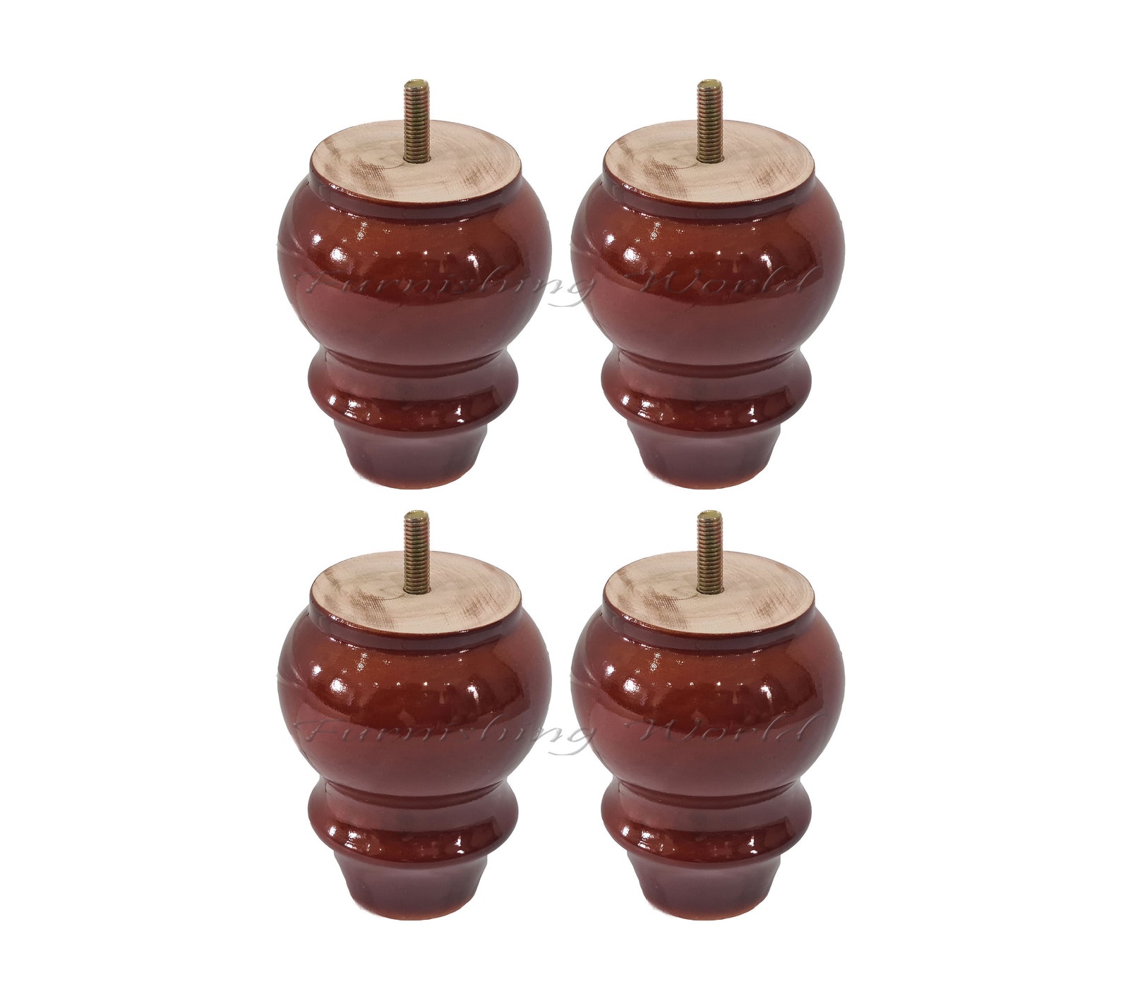 Set of 4 BROWN Wooden Furniture Feet / Legs for Sofa Chairs Etsy UK